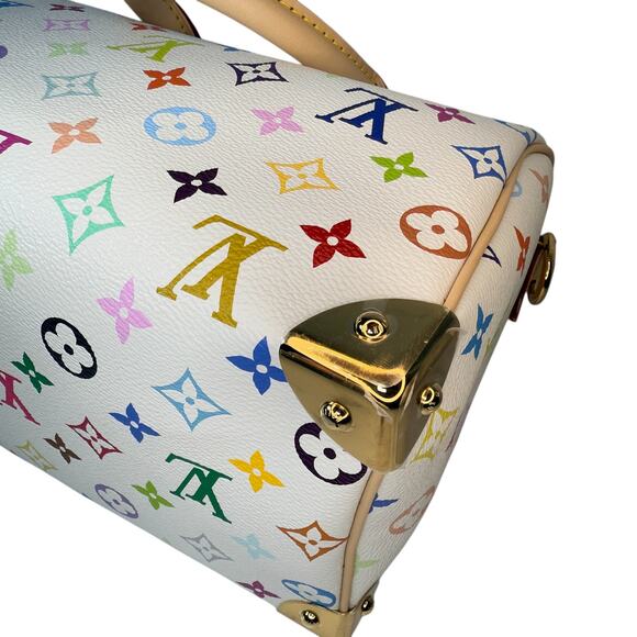 Louis Vuitton Murakami Speedy 25 bag Multicolor LV X TM monogram White Blanc - Picture 9 of 16